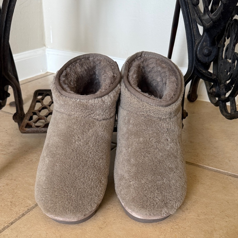 Steve Madden Shearling Cabin Booties Gray Women’sSize 11 New